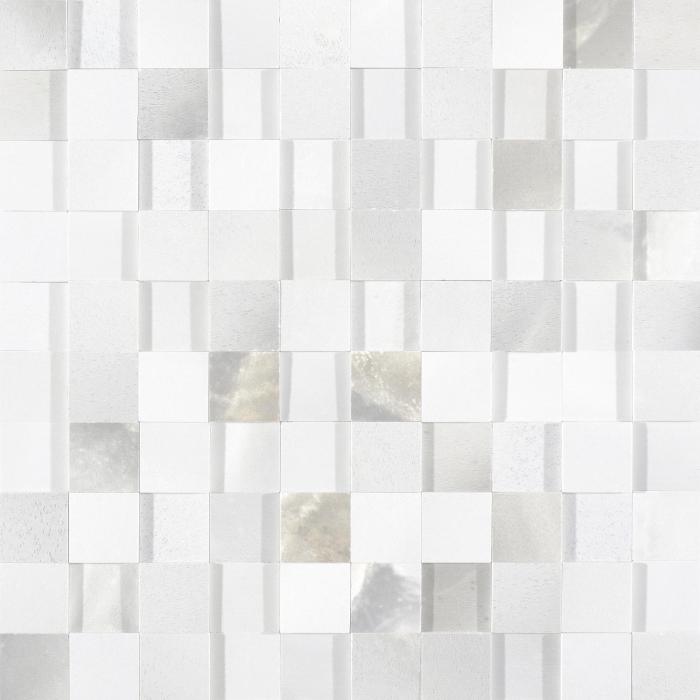 739961 ALABASTRI Madreperla Mosaico 3D 3x3 Lap Ret 30x30 Rex Ceramiche