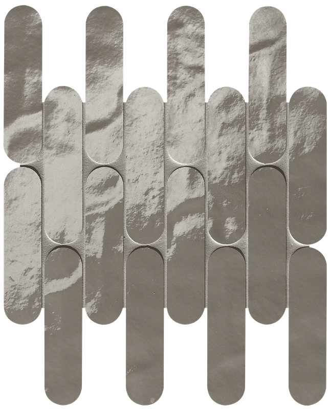 fRNV Glim Grigio Fumo Curve Mosaico Brillante 29x29,5 FAP Ceramiche