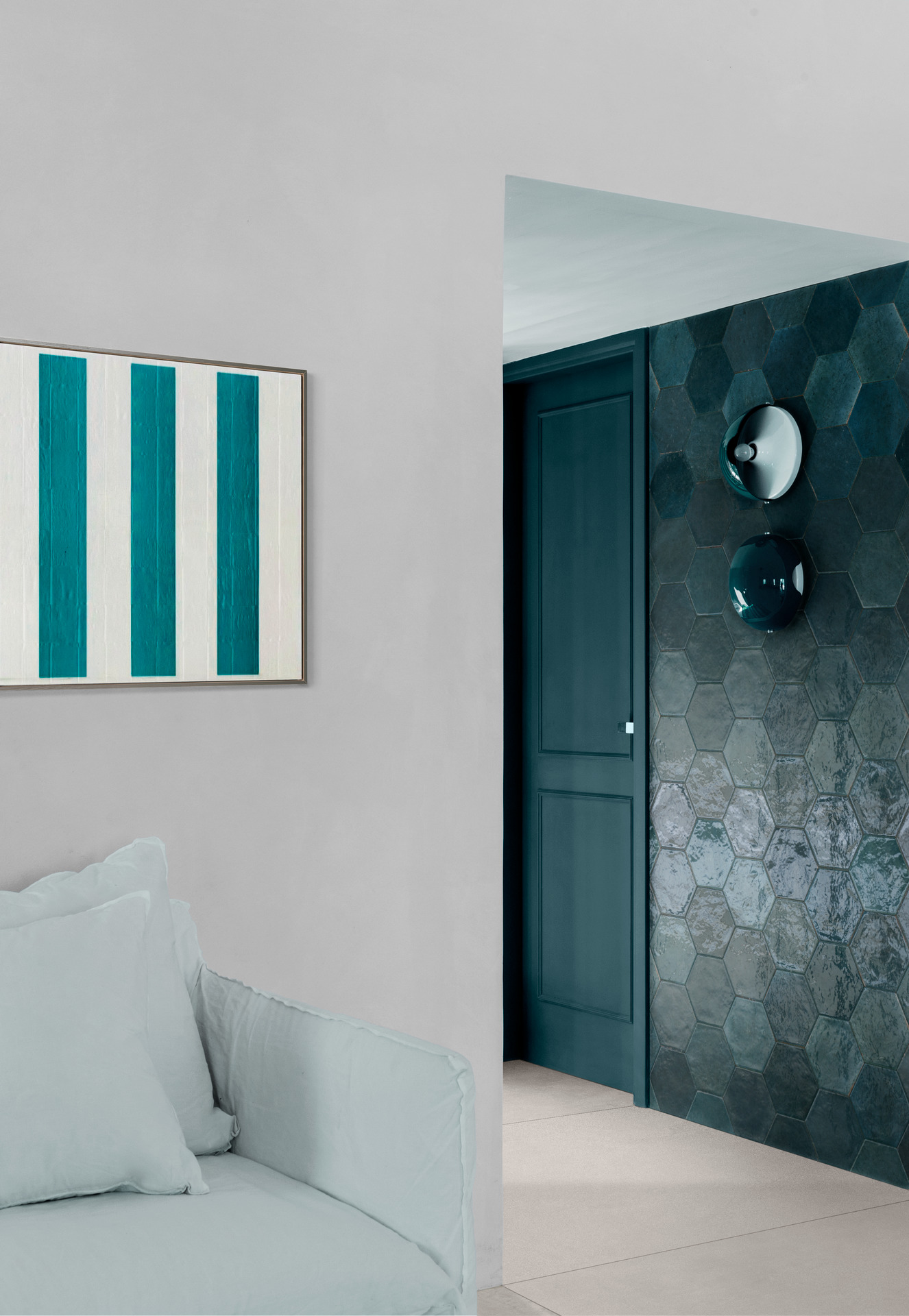 MFFF Lume Blue Lux Esagona 21x18.2 MARAZZI Italy