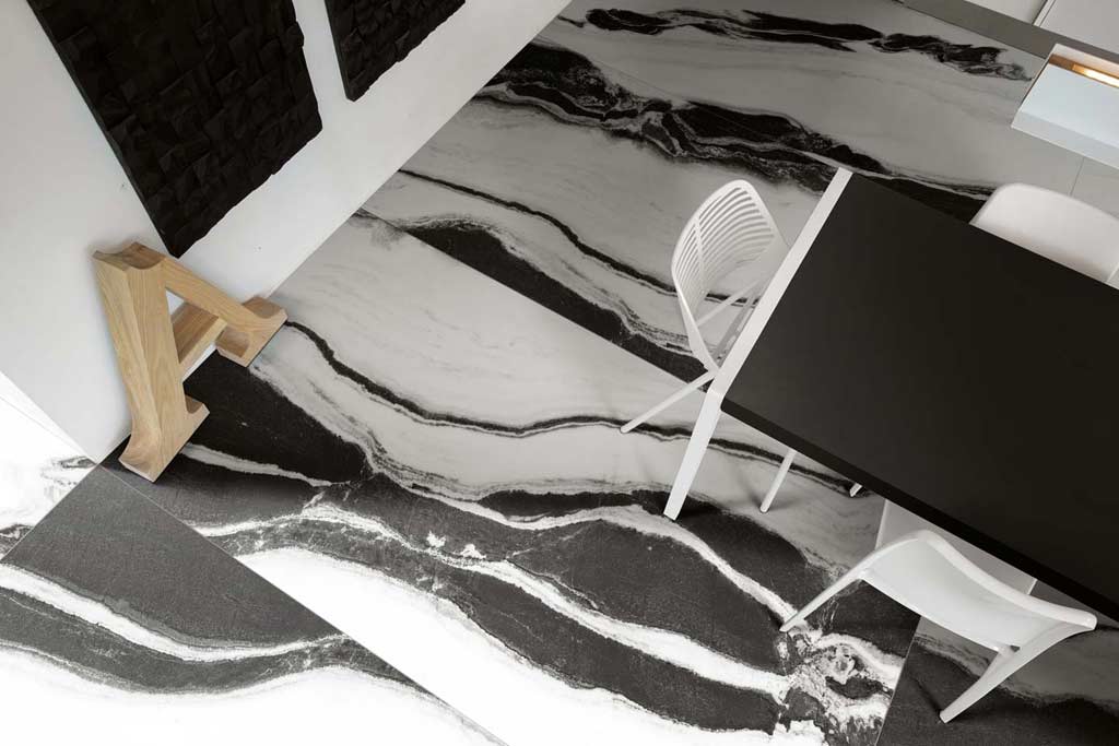B&W Marble Floor Gres