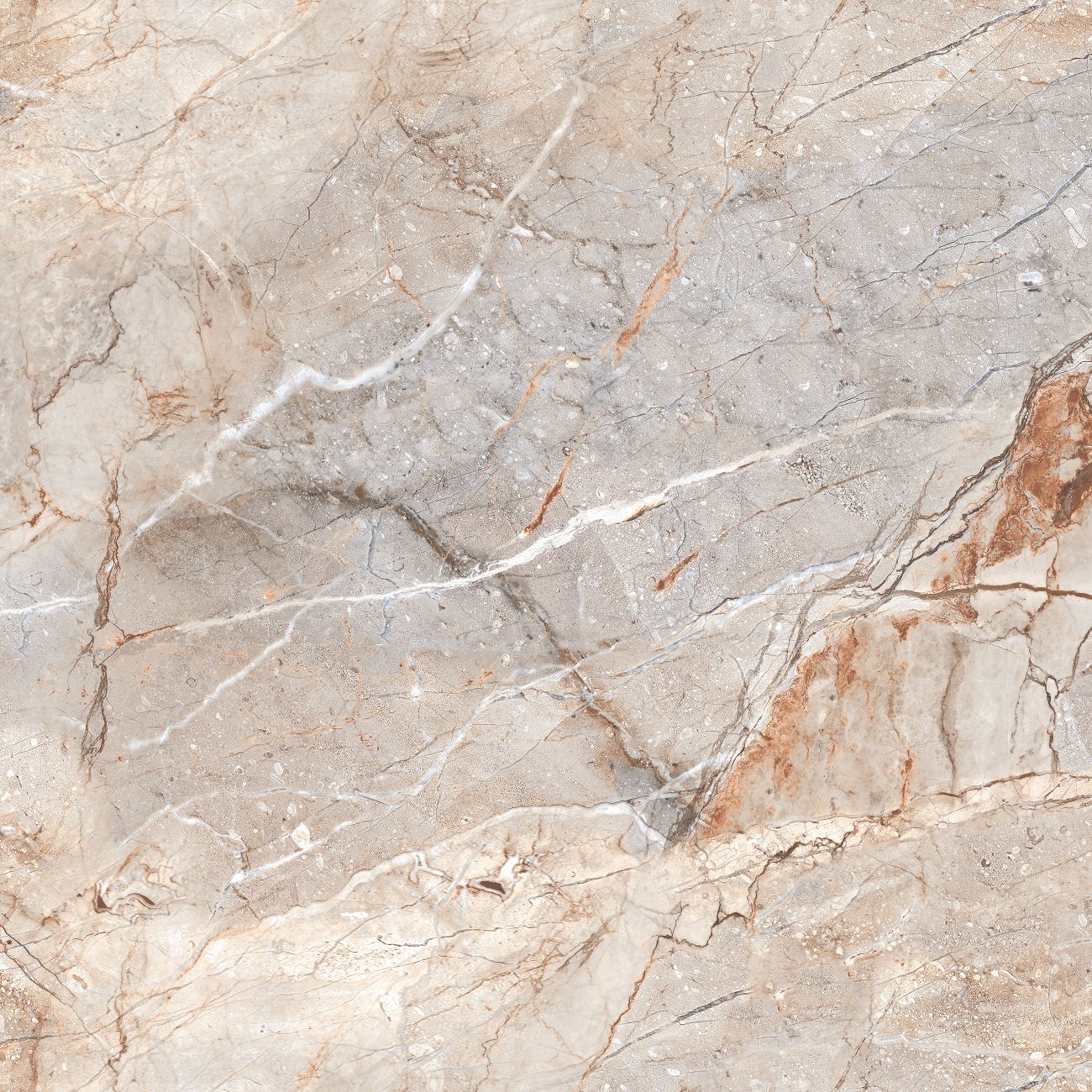 Ascrain Breccia Glossy 60x60 Ocean-Ceramic