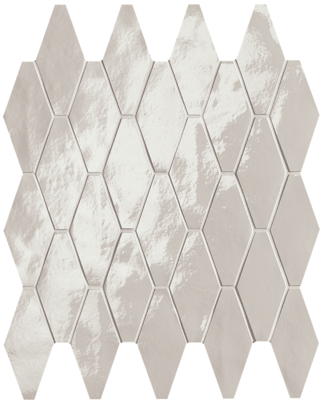 fRW9 Glim Ghiaccio Rombi Mosaico Brillante 31x35,5 FAP Ceramiche