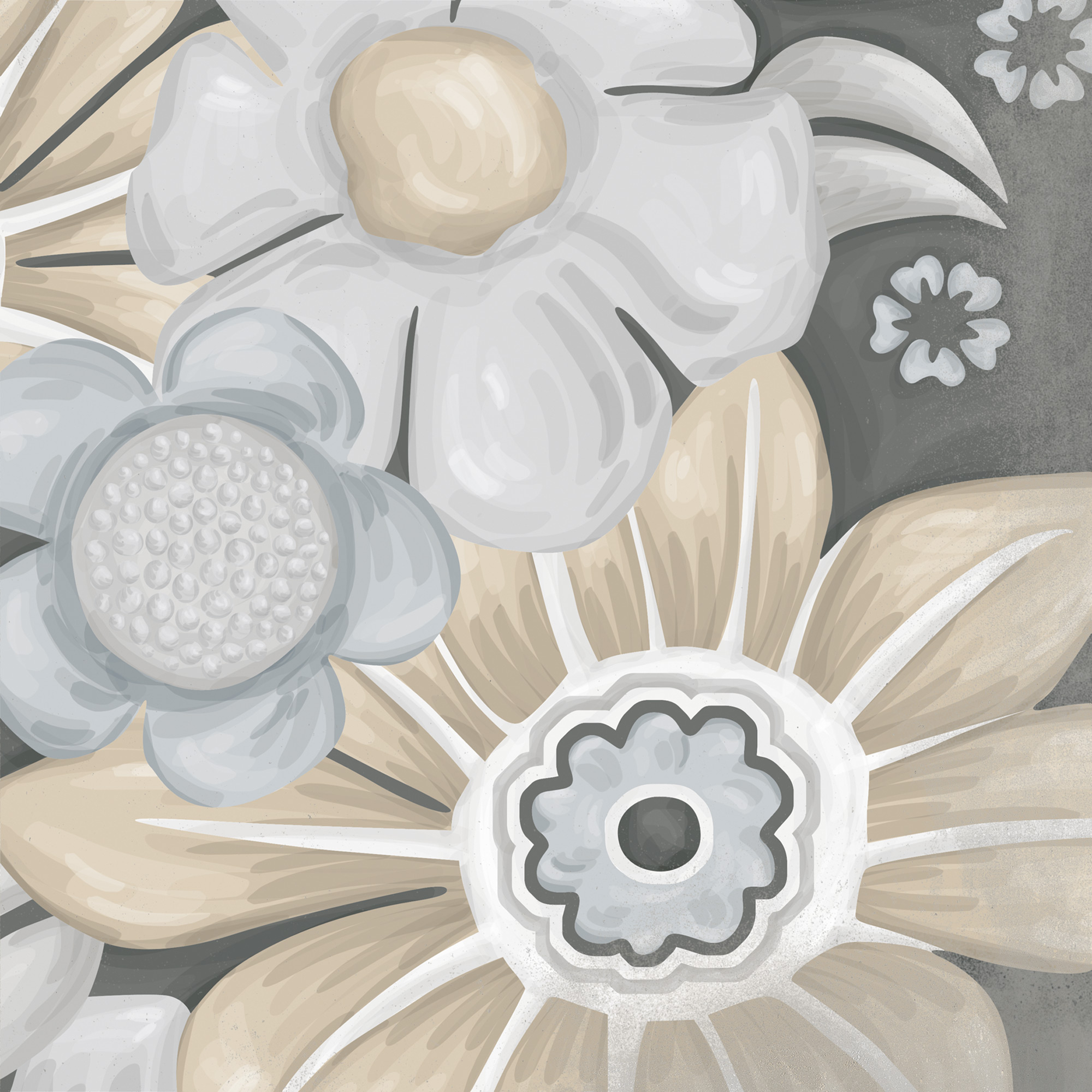 Flore Gris 20x20 (микс) VIVES