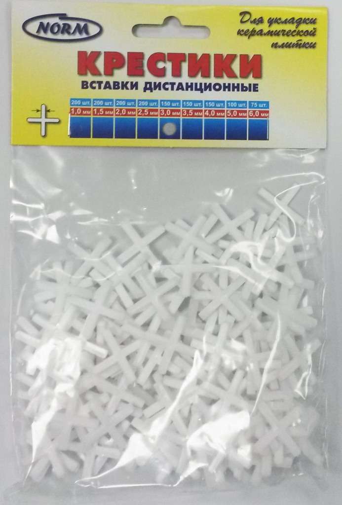 Крестики белые 3 мм Normal