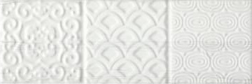 Belvedere Relieve Blanco 10x30 Monopole Ceramica