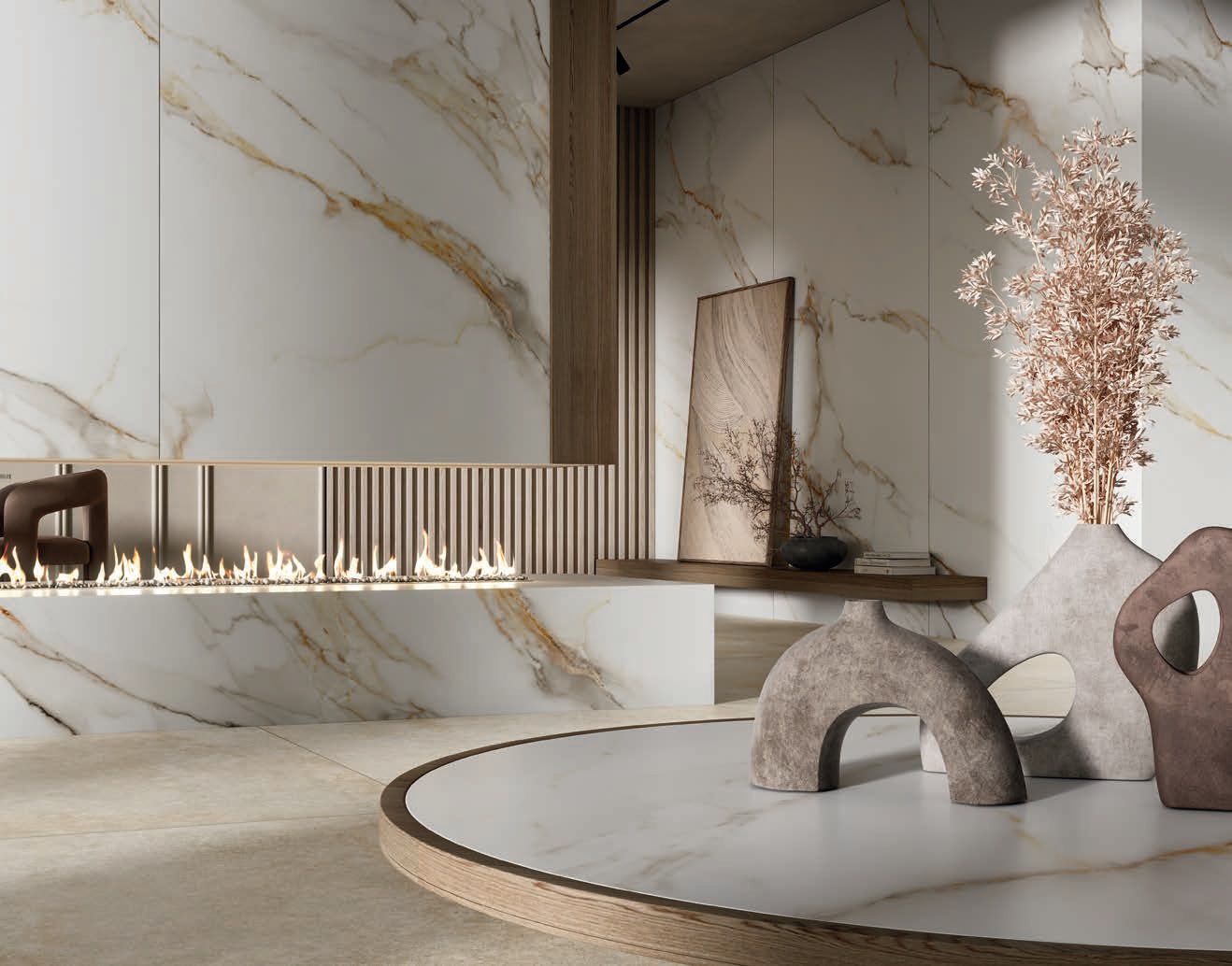Lumiere Natural Polished Rect 6mm 120x280 STN Ceramica
