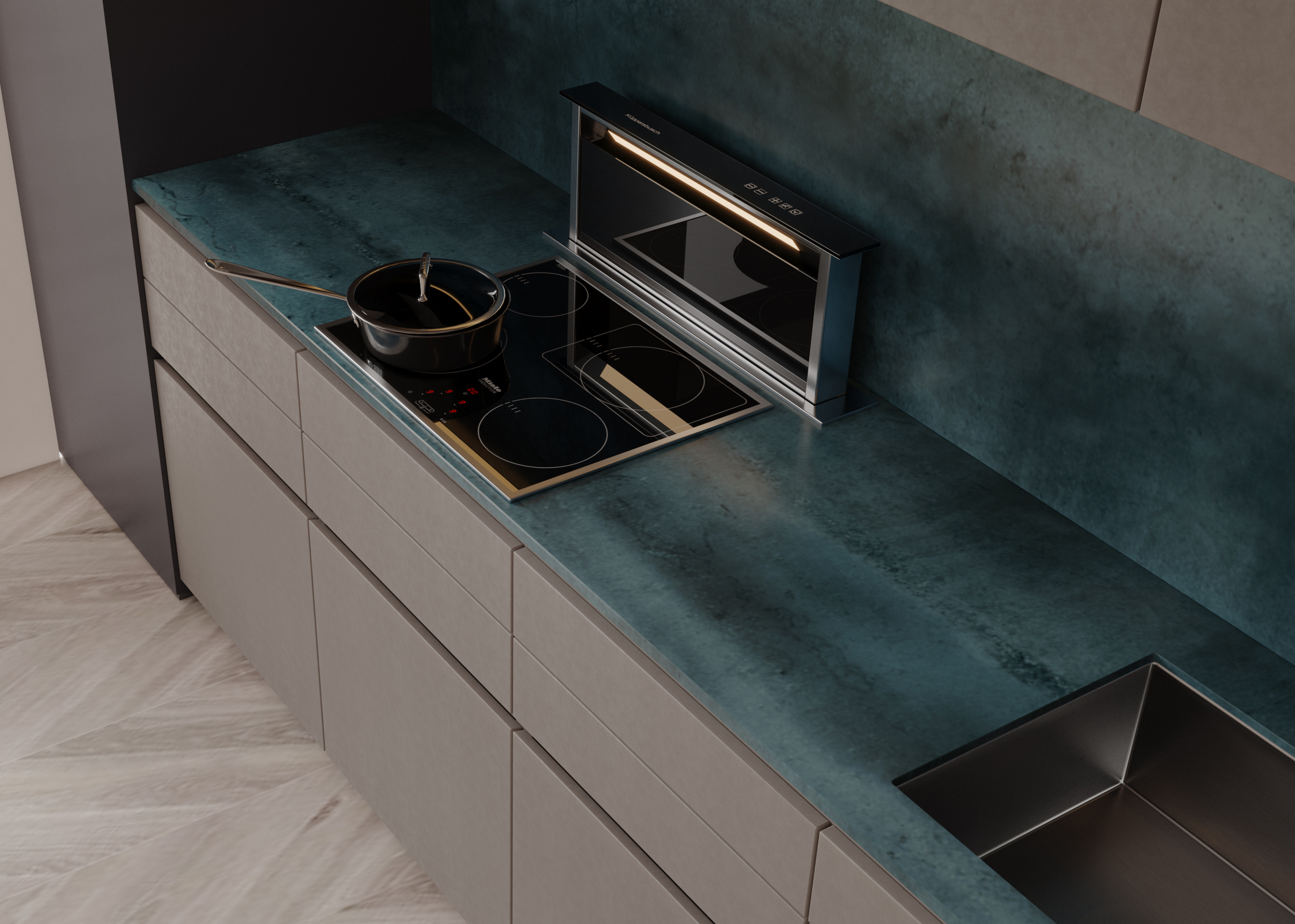 Titanium Brown Спеченный камень 1200x2700x3 Delfone фото 5