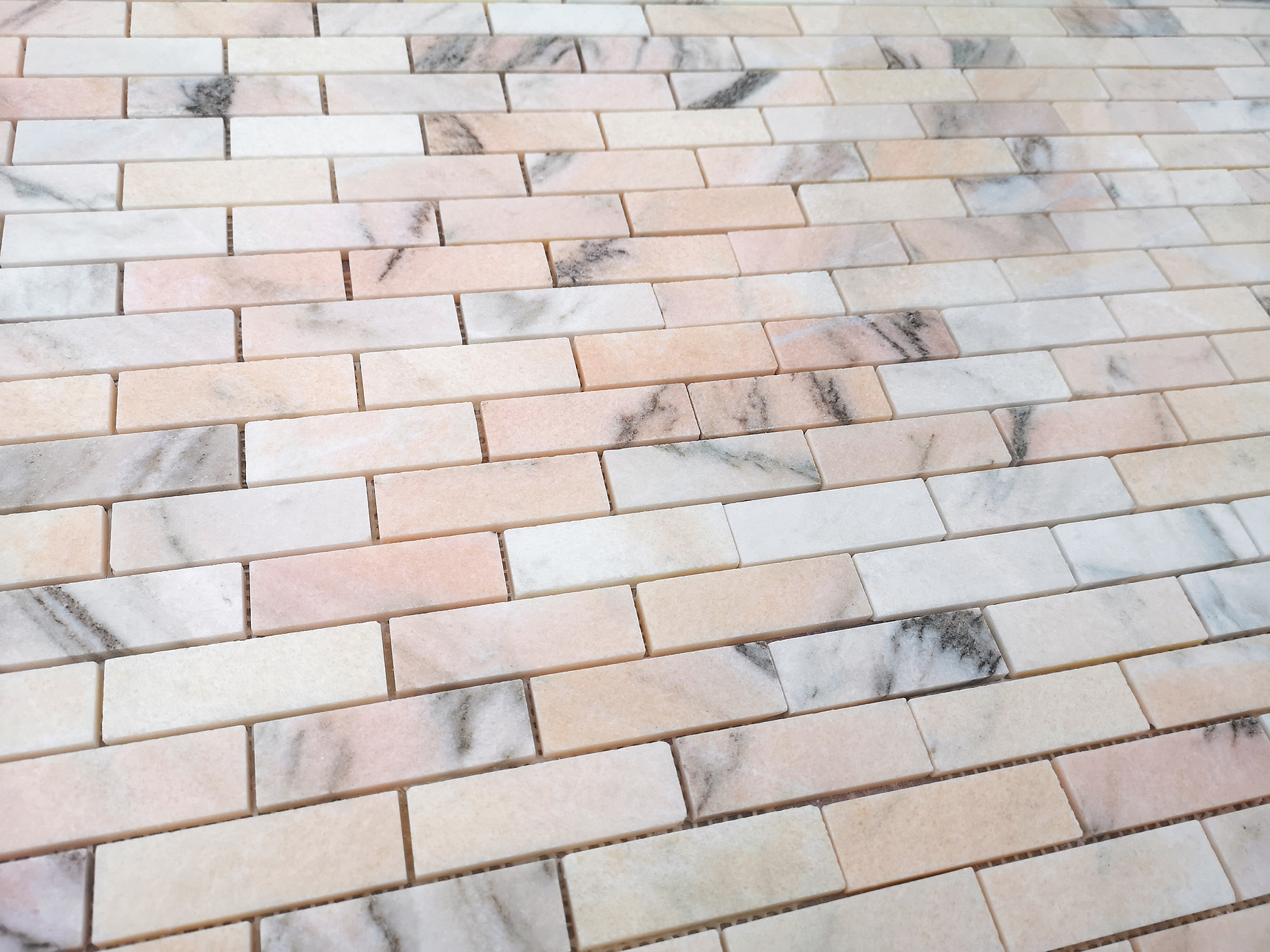 Rosa Salmone POL 23x73x7 298x298 Caramelle Mosaic