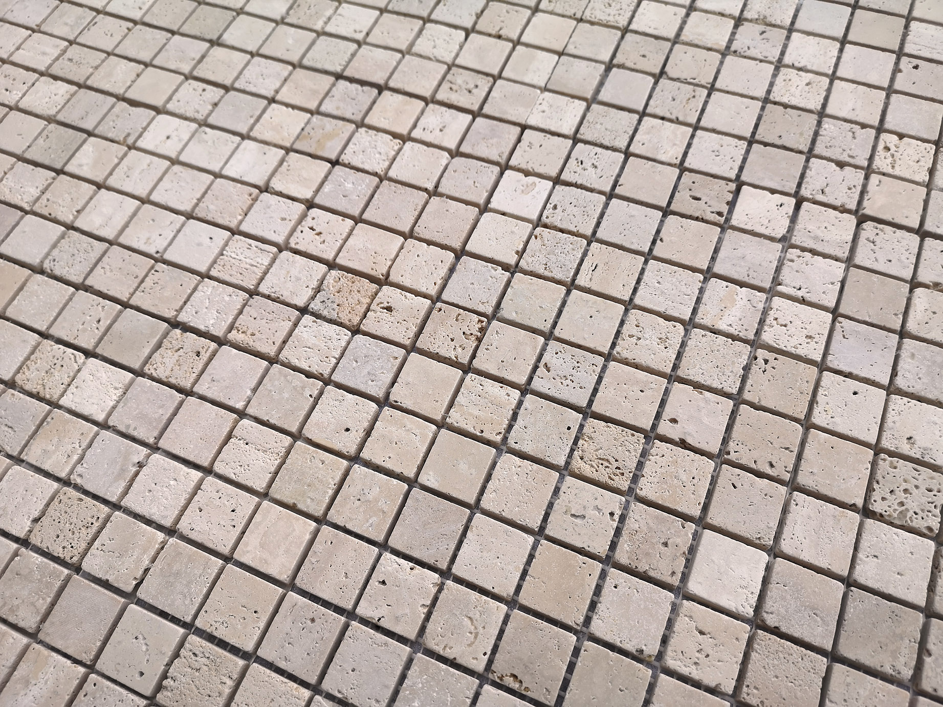 Travertino Beige MAT 23x23x7 298x298 Caramelle Mosaic