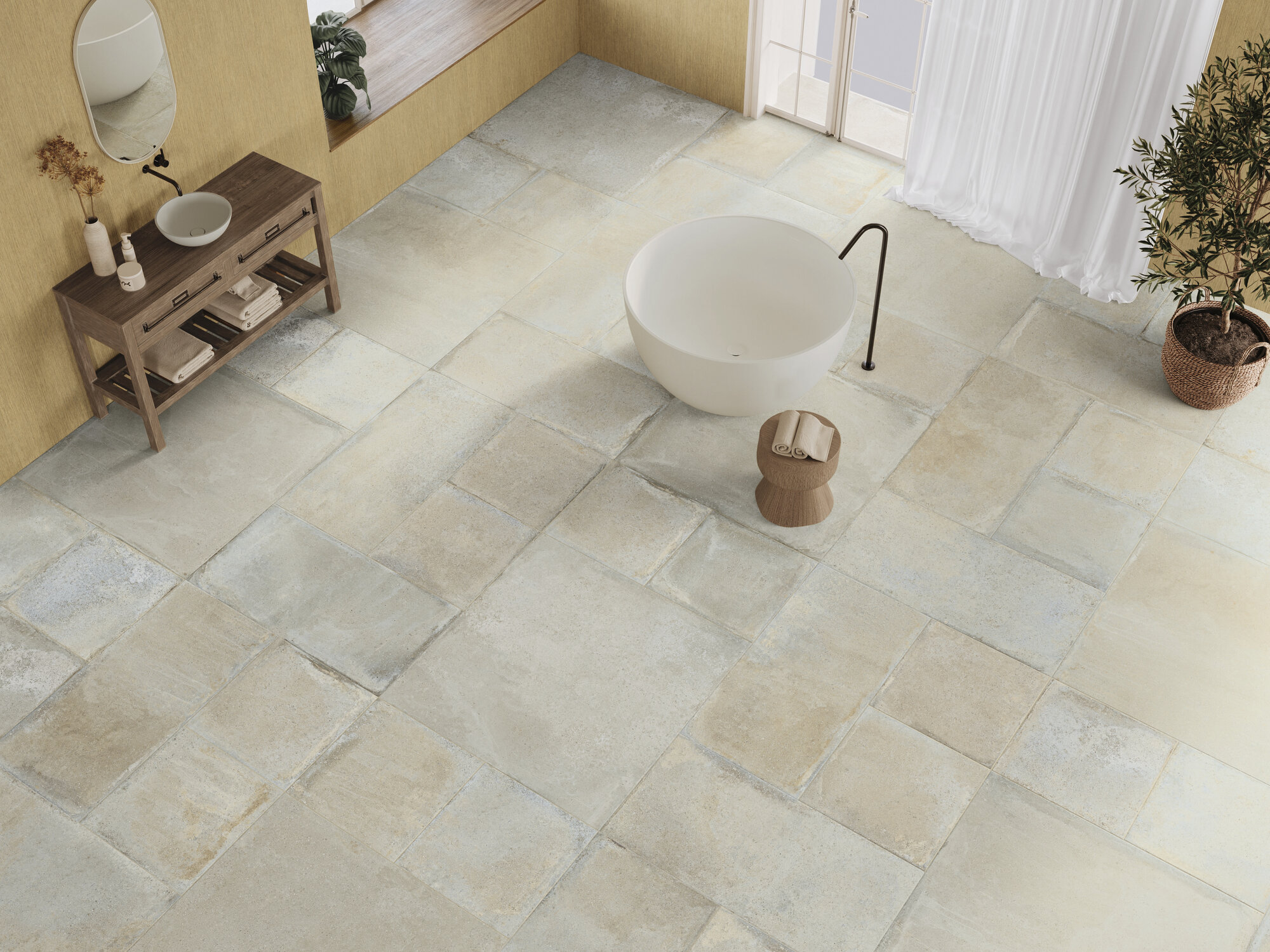 A042409 Palanzo Ecru Rect. 60x60 Ape Ceramica