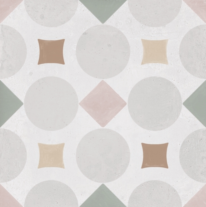 34803 PATTERNS PINK GEOMETRIC R10 22,3x22,3 Harmony