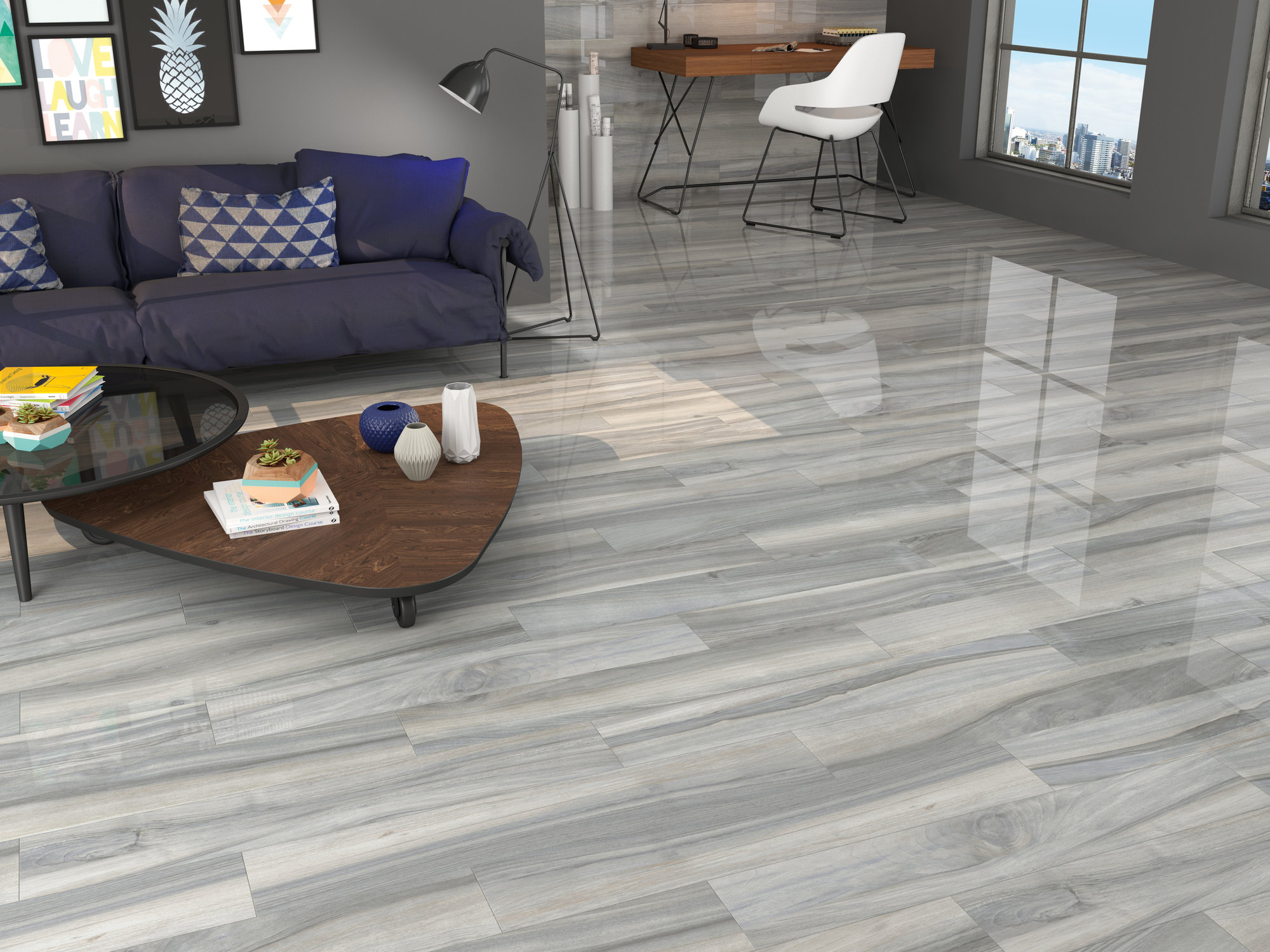 A034284 PROJECT WHITE RECT. 20X120 Ape Ceramica