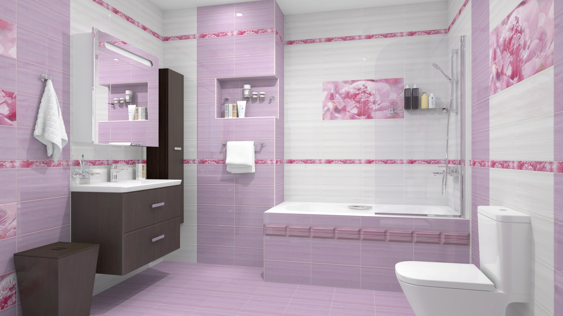 Бордюр рельефный Peony br1020D281-2 20х10 Laparet