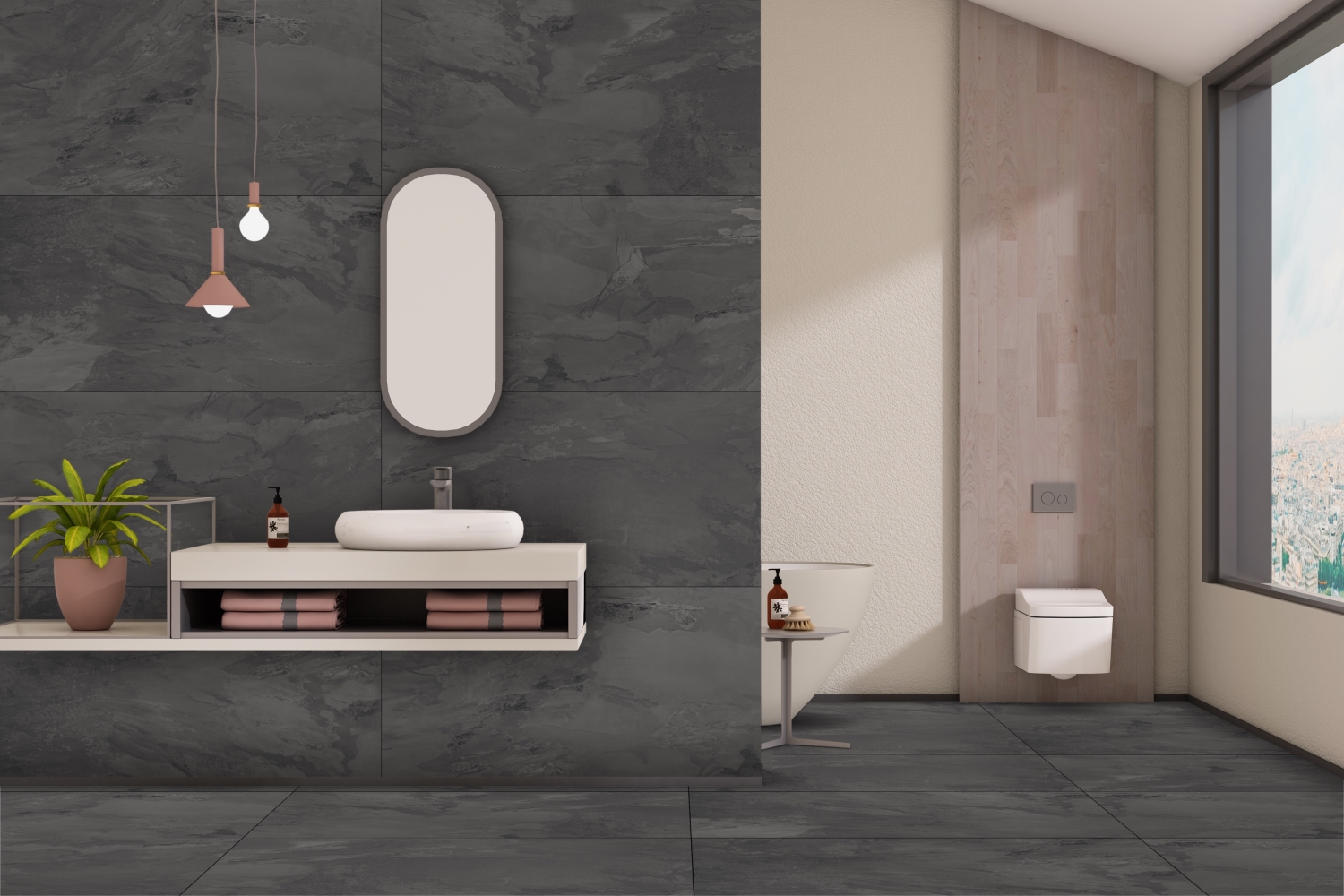 Muretto Nero Structure 60x120 Eurotile Ceramica