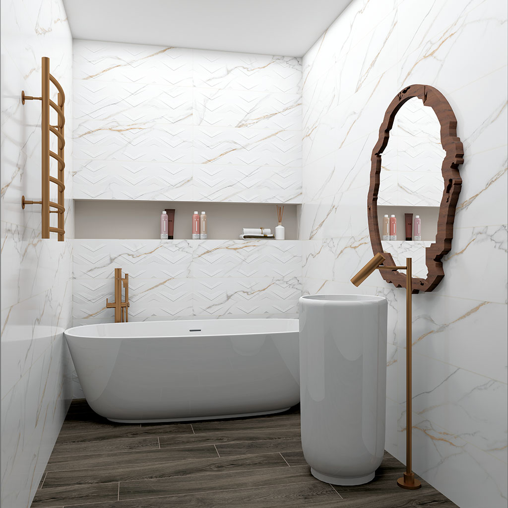 Statuario Iron Ore Wind Glossy 30x90x1,05 Gravita