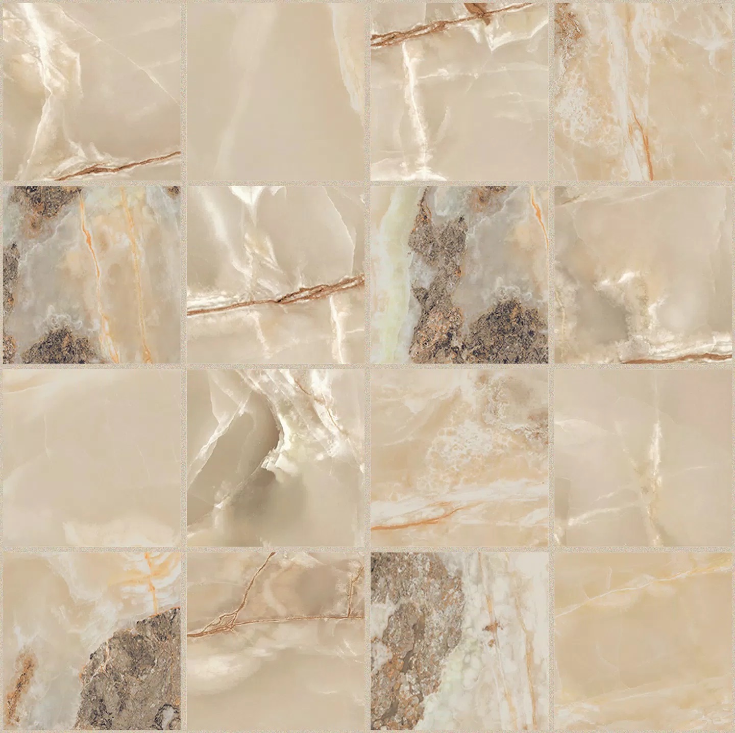 767779 Onyx&More Golden Blend Glossy Mosaico 6mm 7,5x7,5 30x30 Casa Dolce Casa
