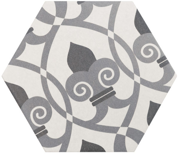 21357 Hexatile Harmony B&W 17,5x20 EQUIPE