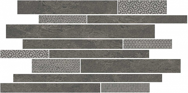 SBM011/SG4585 Ламелла серый темный мозаичный 50.2*25 Kerama Marazzi