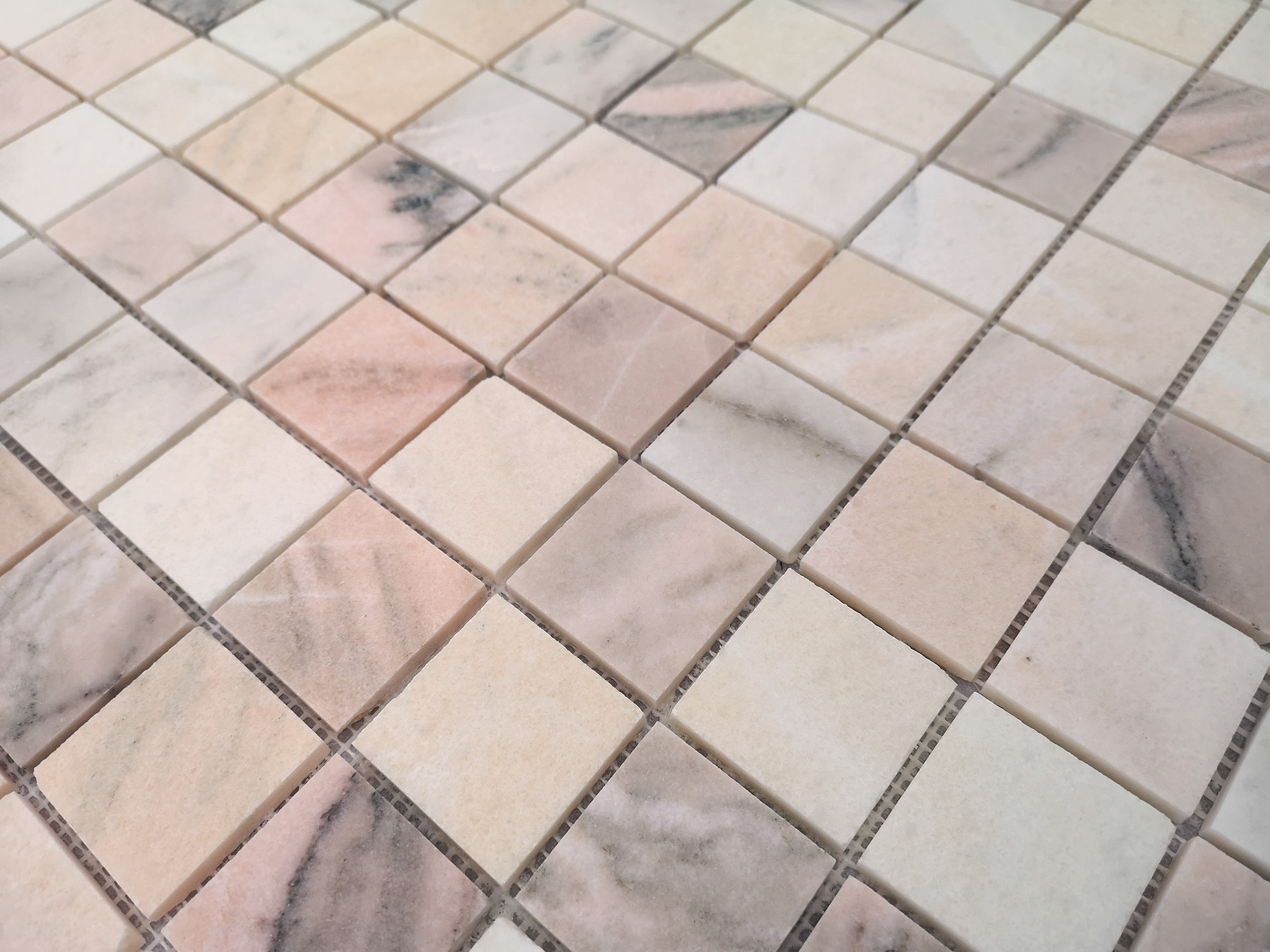 Rosa Salmone POL 48x48x7 305x305 Caramelle Mosaic