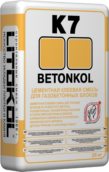 K7 BETONKOL для блоков и кирпича 25 кг LITOKOL