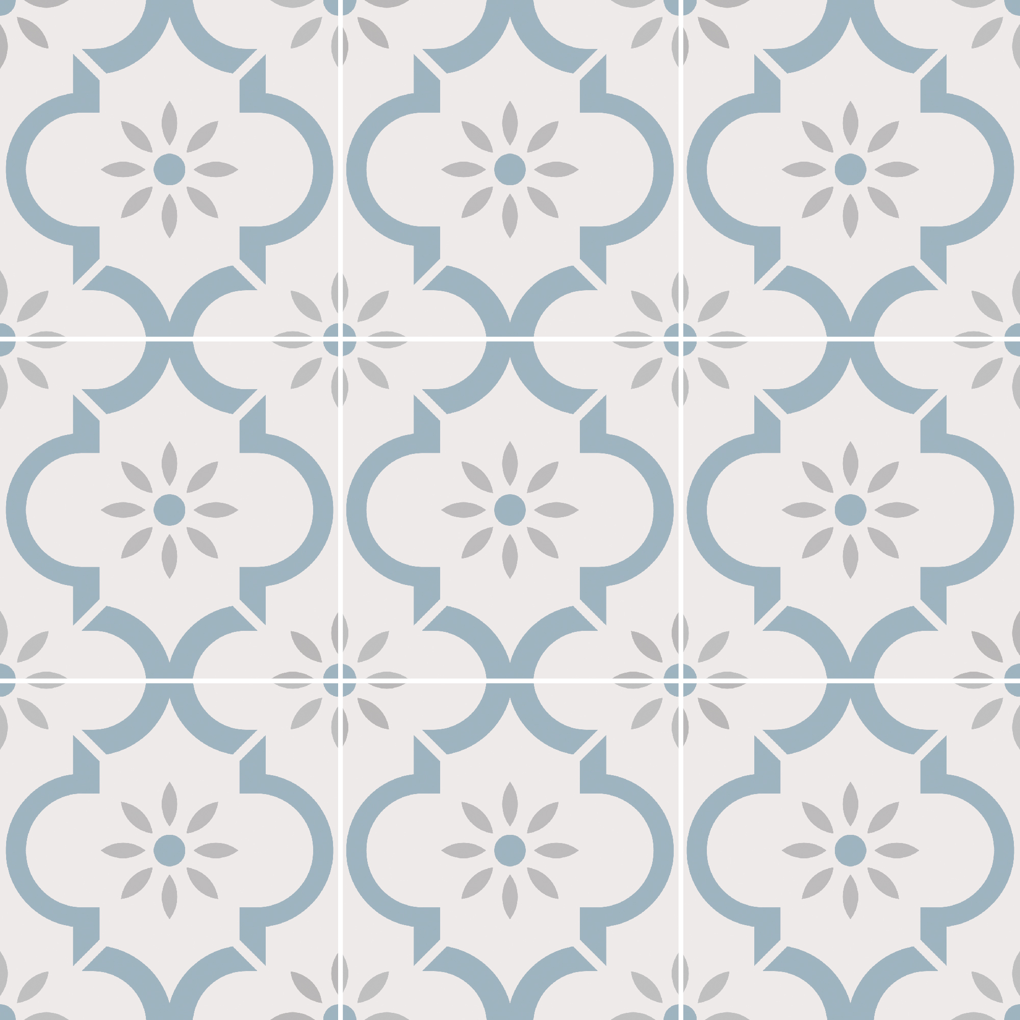 Арабески голубой 20x20 Smile Tile фото 2