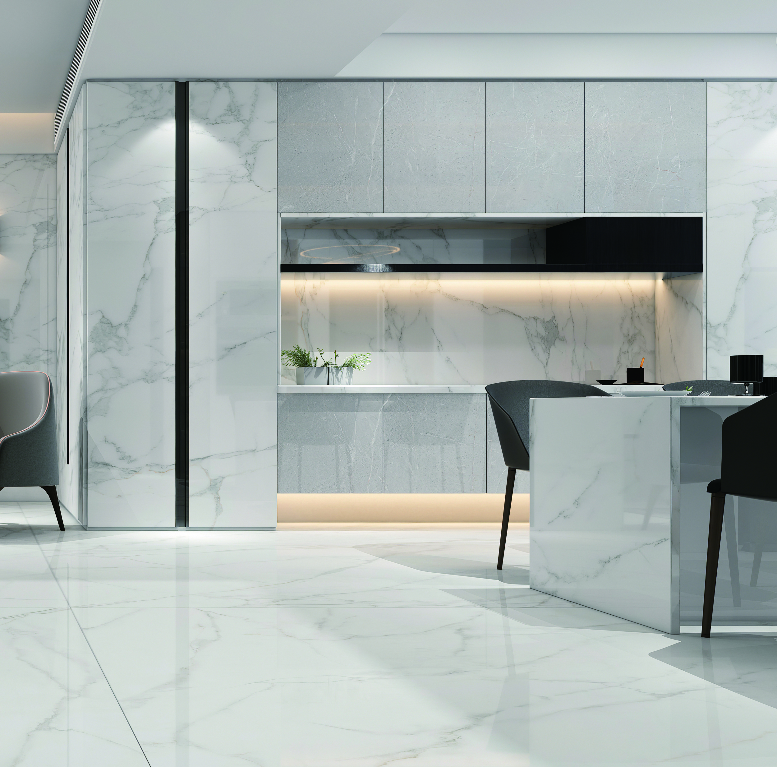 Jenny Grey Matt Спеченный камень 1200x2700x3 Delfone фото 2