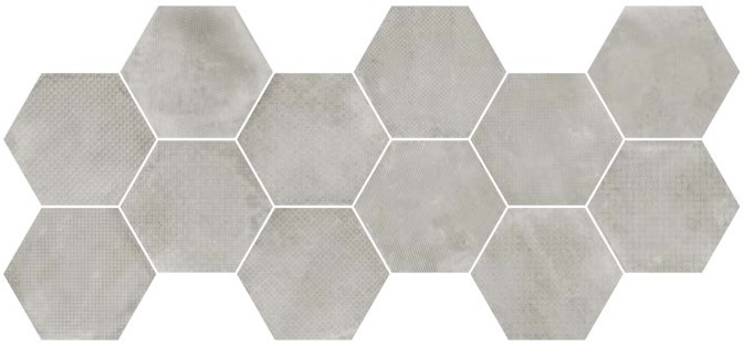 23603 Urban Hexagon Melange Silver 29,2X25,4 EQUIPE