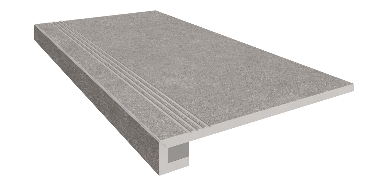 Комплект Ступень LN02 Luna 33x120 неполированная с бортиком + Подступенок 14.5x120 Estima