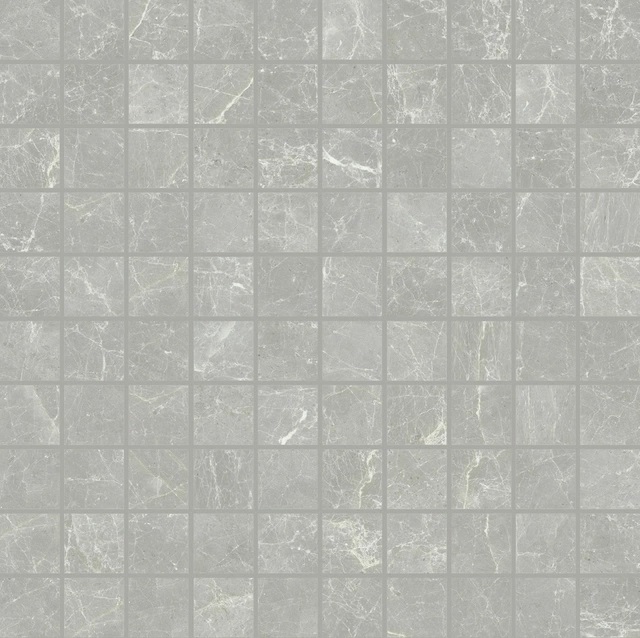 760961 Exalt Silver Light Mosaico Luc 3x3 30x30 Cerim
