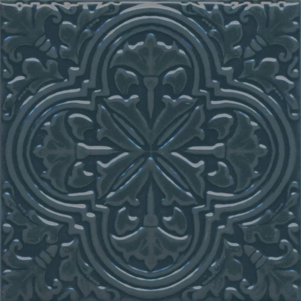 KMD3STA004BN Декор Фес бирюзовый тёмный глянцевый 15x15x0,77 Kerama Marazzi
