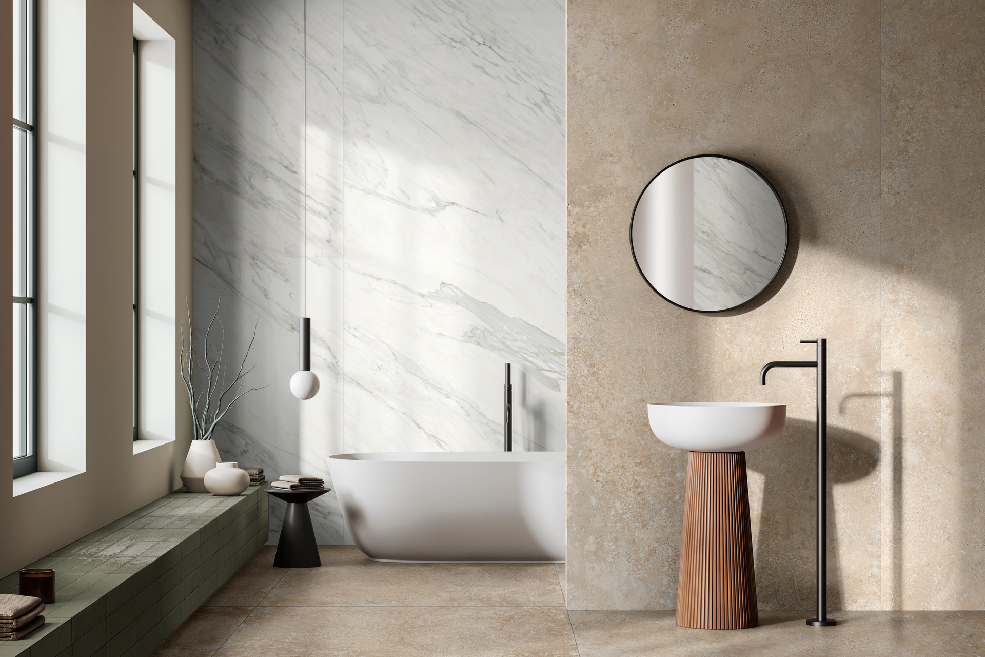 RCA7 Realstone Travertino Vein Bianco Rett 60x120 Ragno Marazzi