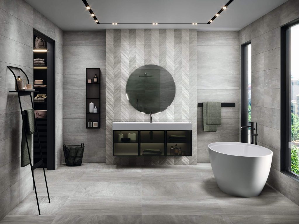 9542 Sakai Taupe Relieve Hiroki 30х90 Porcelanite Dos