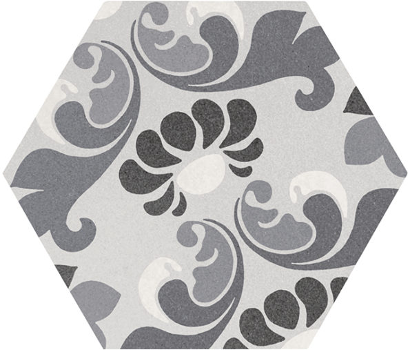 21357 Hexatile Harmony B&W 17,5x20 EQUIPE