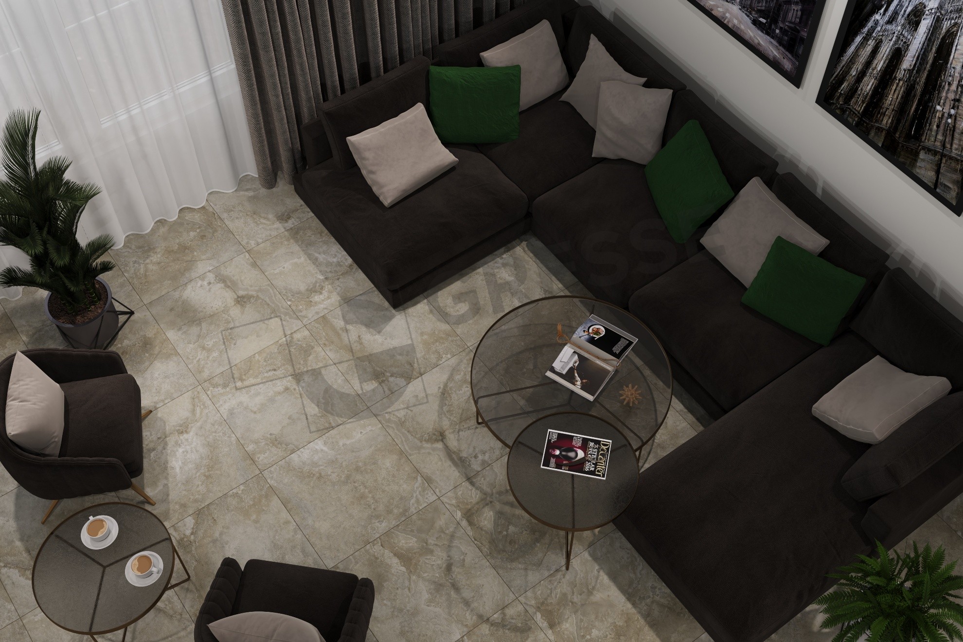 GRS02-15MD Petra Greystone карвинг 120x60 Gresse