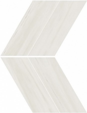 AS1Q Marvel Bianco Dolomite Chevron Lappato 22,5X22,9 Atlas Concorde