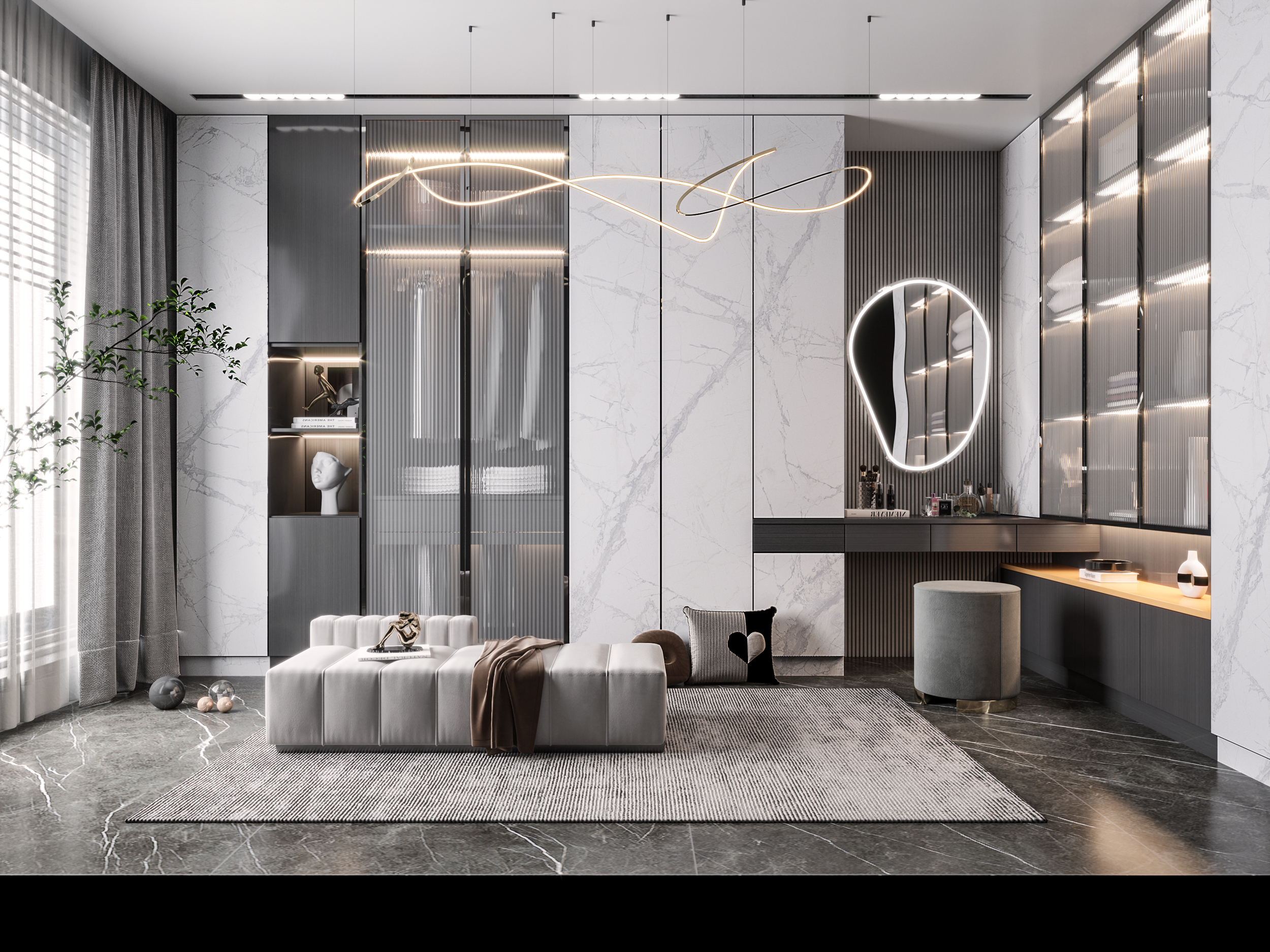 Turkey Invisible White Dark Matt Спеченный камень 1600x3200x6 Delfone фото 4