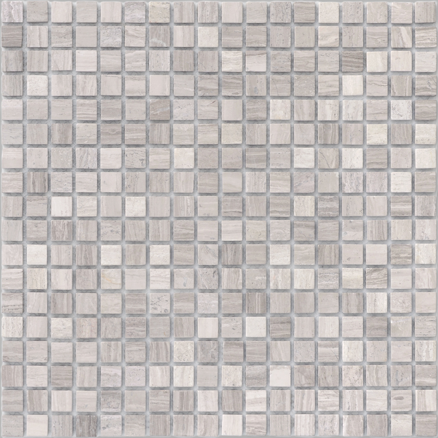Pietrine Travertino Silver MAT 15x15x4 305x305 Caramelle Mosaic