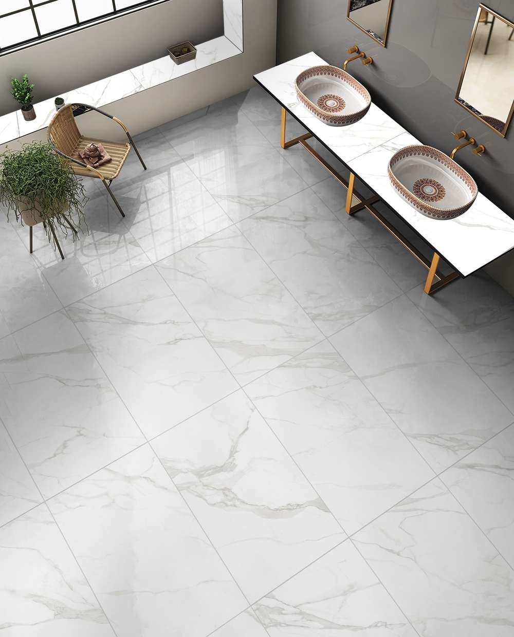 Kinder White Glossy 8.5 mm 60x120 Eurotile Ceramica