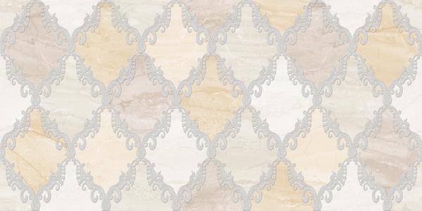 Дубай декор 3 Ромбы светло-бежевый 25x50 Beryoza Ceramica