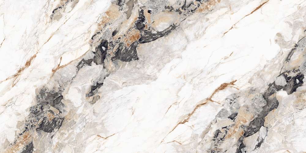 Rock 1018 Light Gold Carving Polished 60x120 Casati Ceramica