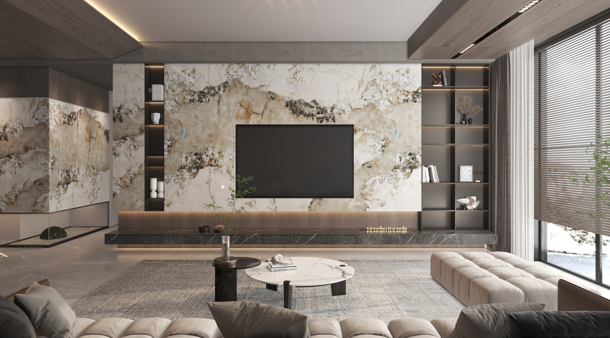 Pandora Polished Спеченный камень лицо 2 1200x2700x6 Delfone фото 4