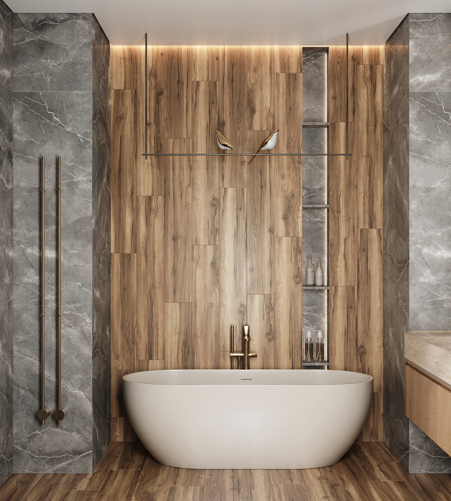 CW-RT10-B Fossil Wood Wenge Rustic 20x120 Creanza