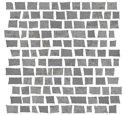 1062375 Mosaico Costruire Random Metallo Titanio 30х30 Serenissima Cir