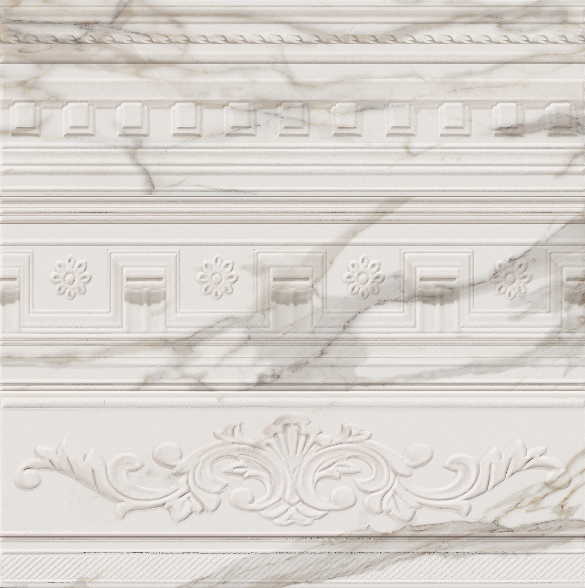 600080000268 CHARME EVO CALACATTA INSERTO ARTY 25х75 (микс 3 шт) Italon