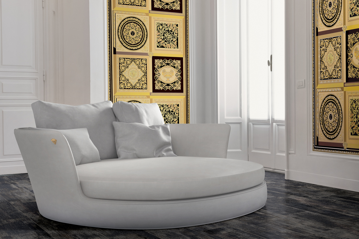 PF60011445 Manifesto La Greca Midi Blue 120x280 Versace (Gardenia Orchidea) фото 9