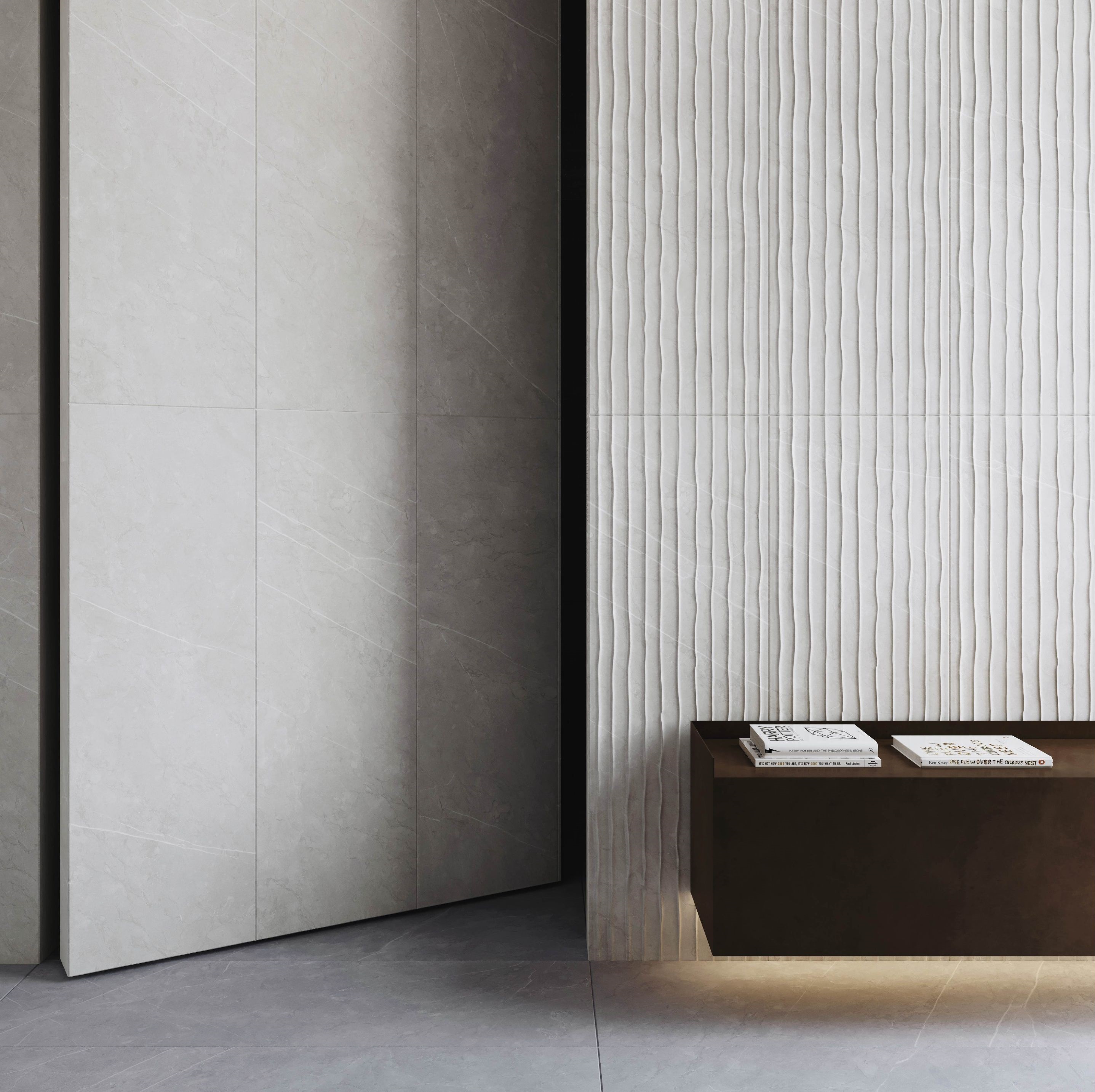 349 Андора серый рельеф горизонтальный 32,5х100 Eurotile Ceramica фото 4
