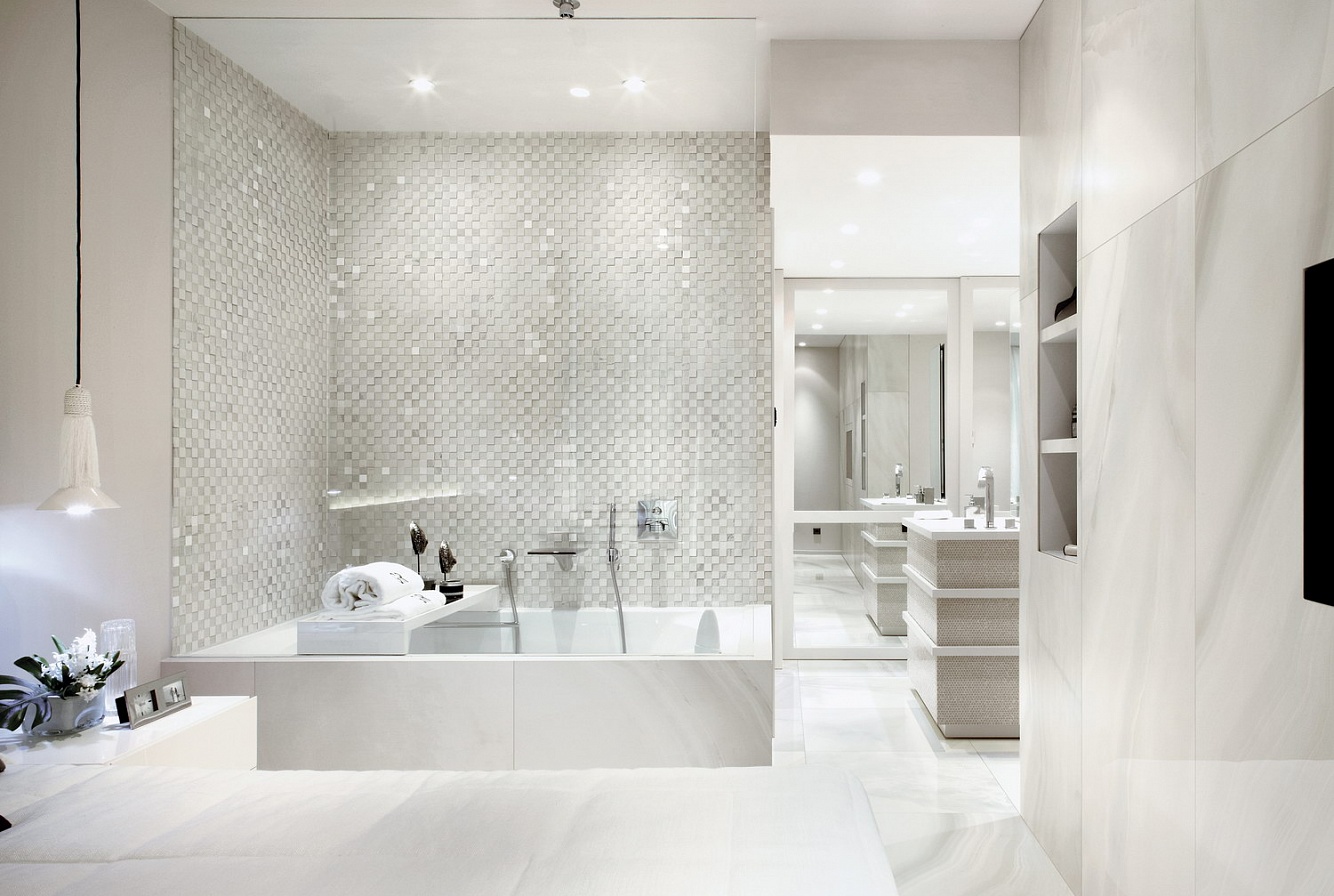 739966 ALABASTRI Bamboo Mosaico 3D 3x3 Lap Ret 30x30 Rex Ceramiche