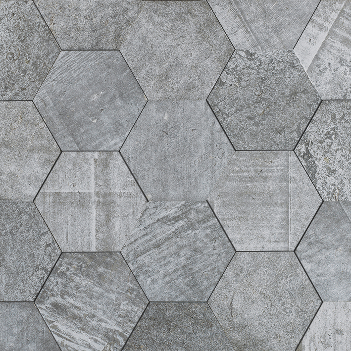 L241713831 Amsterdam 2D Hexagon Grey 19x19 L'Antic Colonial
