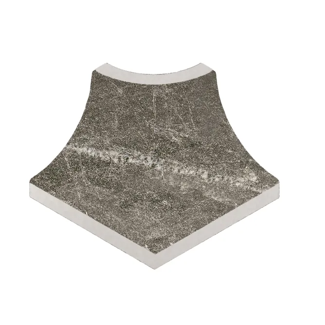 Плинтус радиальный внешний угол Marble 421 Moca R9 42х33х50 Kerastep