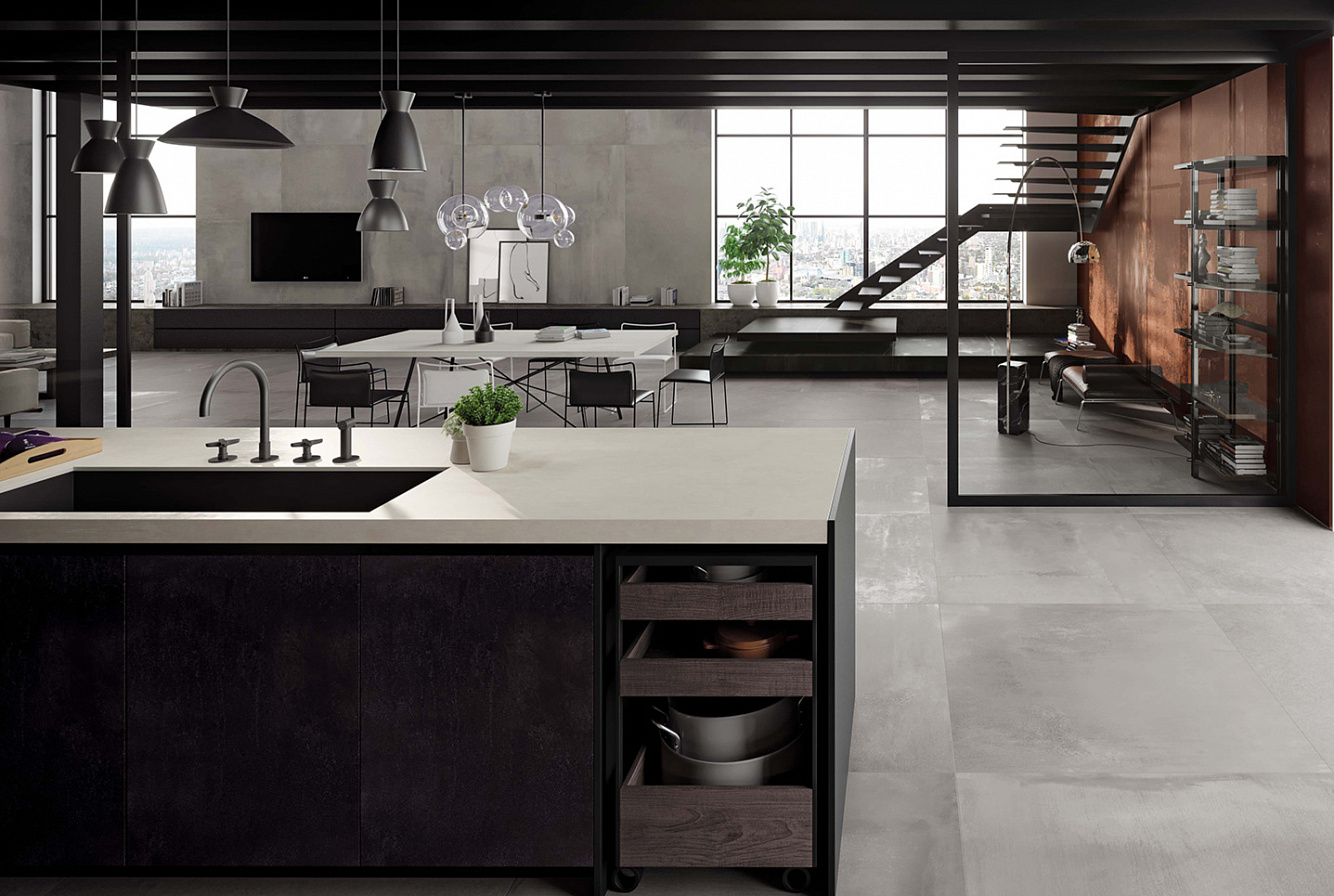 A0UT Blaze Iron Mosaico 3D Factory 29x29 Atlas Concorde